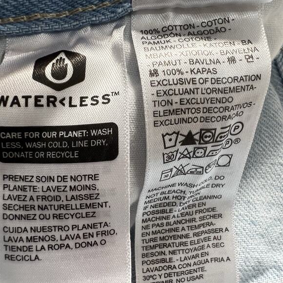 Levis Womens Y2K Style Mid Rise 94s Baggy Wide Leg Jeans Sz 29 Lightwash Skater - Picture 14 of 16